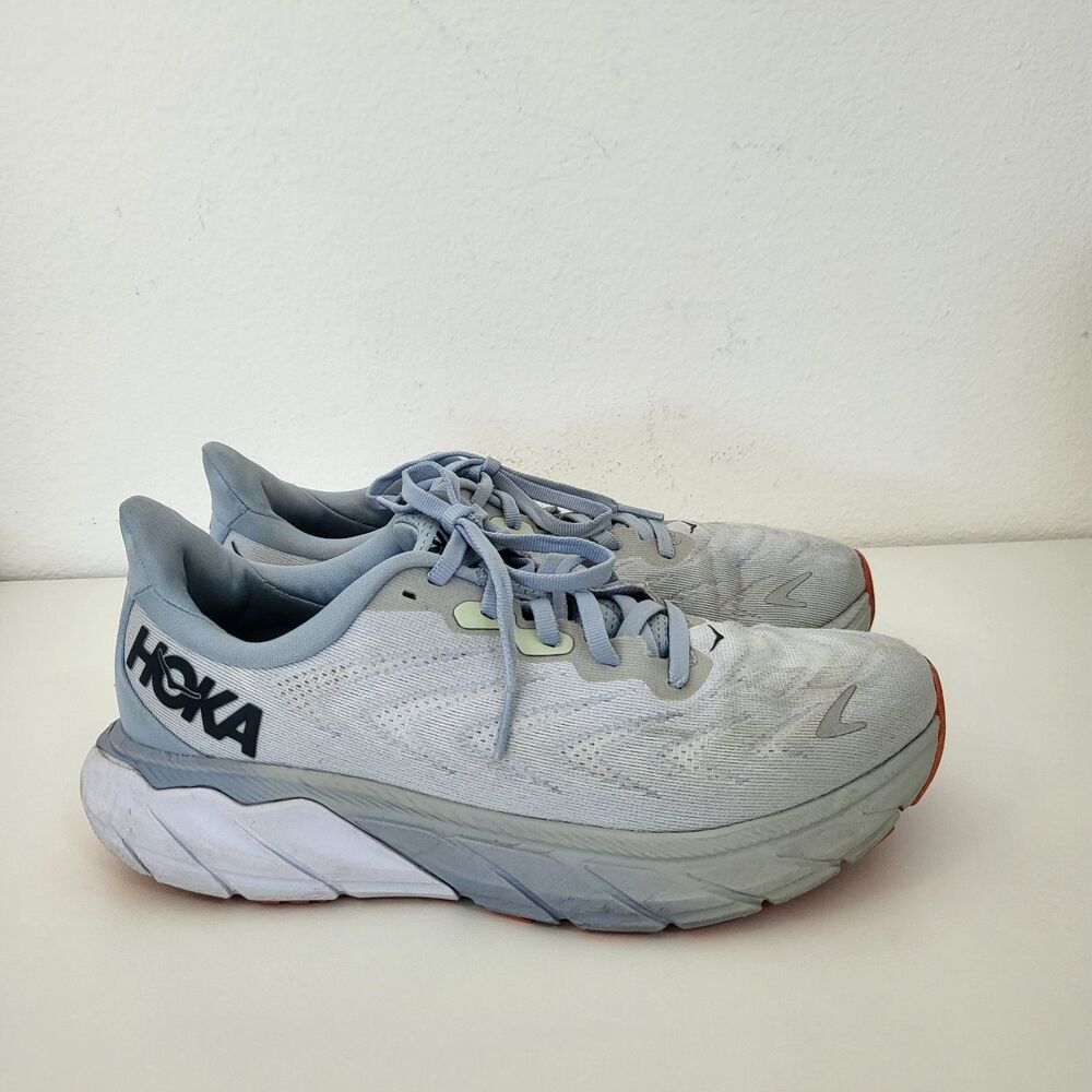 HOKA Arahi 6 Womens 8 Blue Fog Gray Running Training Shoes Sneakers Walking